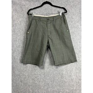 Quiksilver Shorts Men 32 Gray Blue Striped Outdoors Shorts Surf Surfer Casual